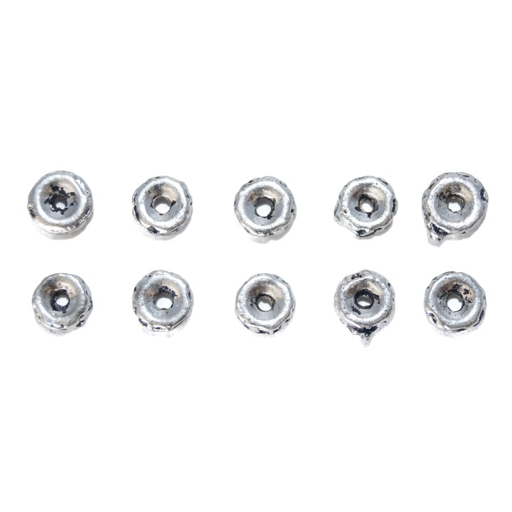 Dona 6x3mm de pewter para collar pulsera y aretes