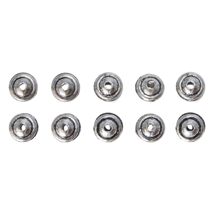 Dona 8x4mm de pewter para collar pulsera y aretes