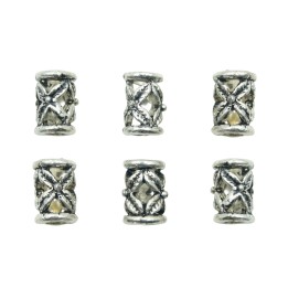 Cilindro con figura 11x7mm de pewter para collar pulsera y aretes