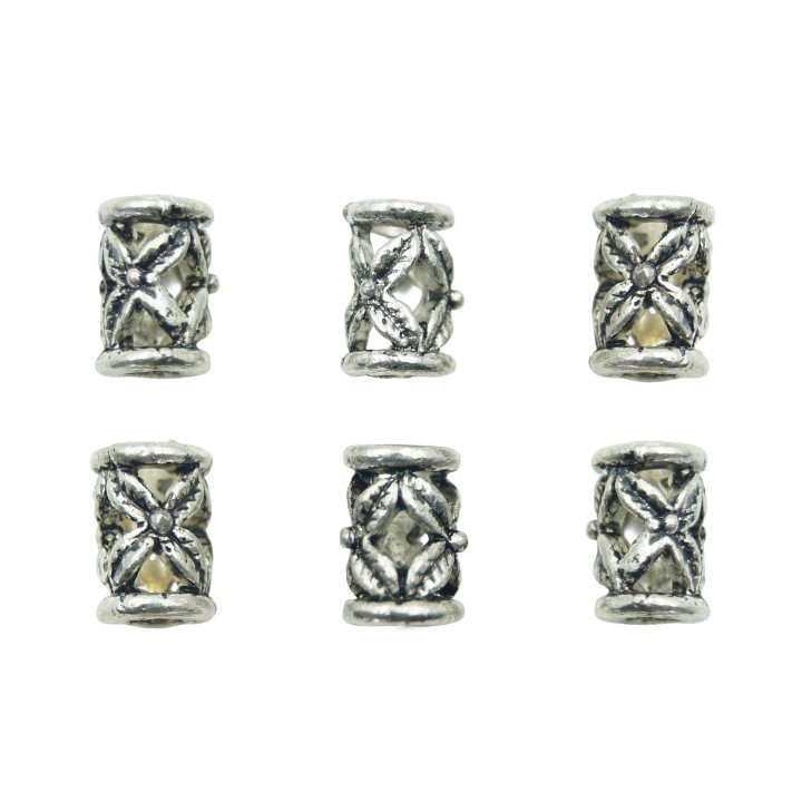 Cilindro con figura 11x7mm de pewter para collar pulsera y aretes