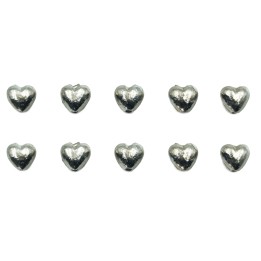 Corazon abombado 7x3mm de pewter para collar pulsera y aretes