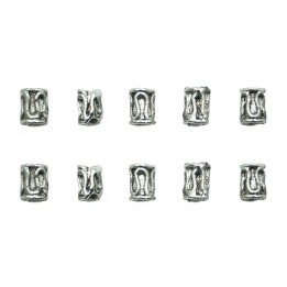 Cilindro con figura 6x4mm de pewter para collar pulsera y aretes