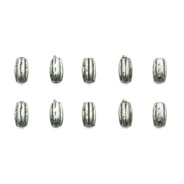 Cilindro con figura 7x4mm de pewter para collar pulsera y aretes