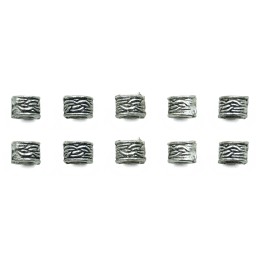 Rondel con figura 7x6mm de pewter para collar pulsera y aretes
