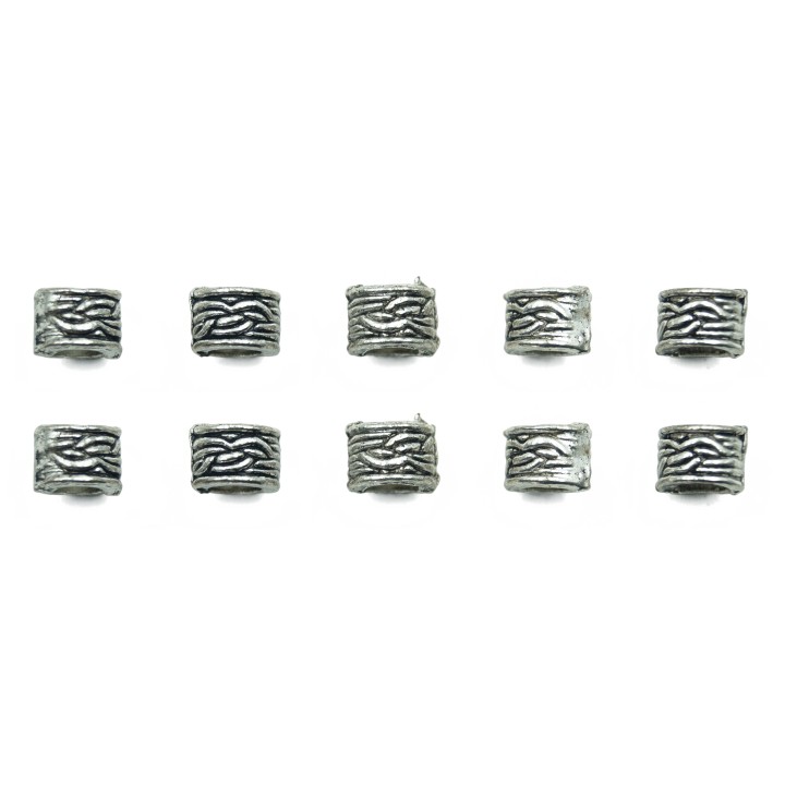 Rondel con figura 7x6mm de pewter para collar pulsera y aretes