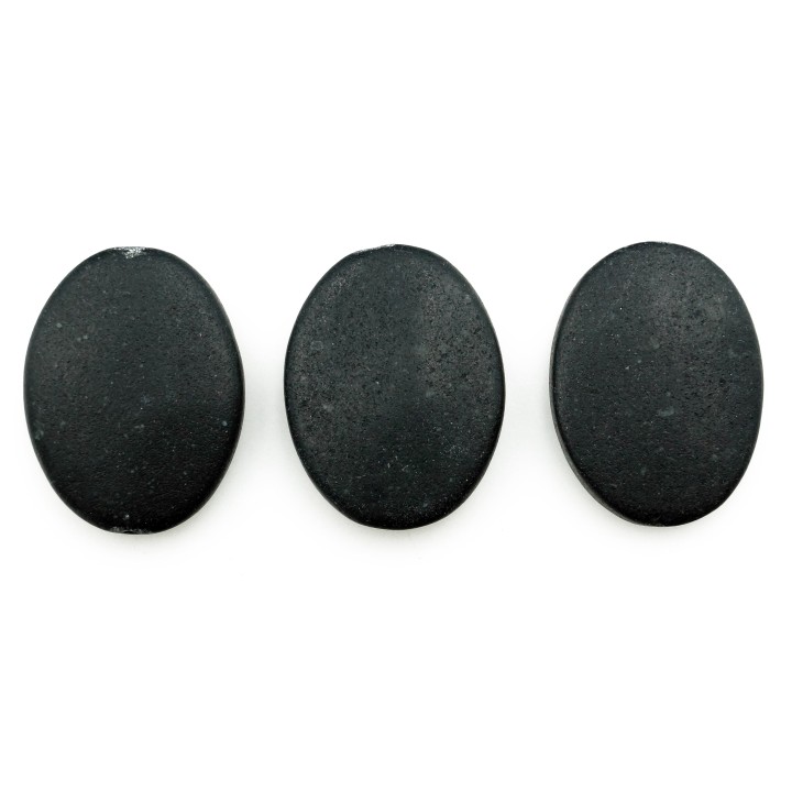 Piedra natural 15x20mm Oval Black Stone
