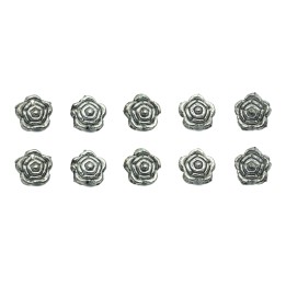 Flor 7x4mm de pewter para collar pulsera y aretes