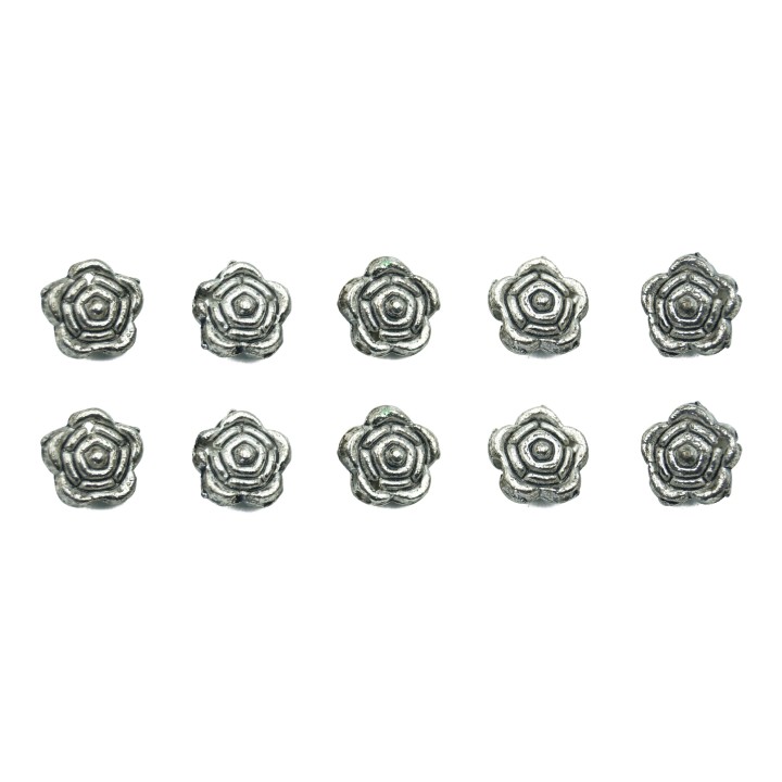 Flor 7x4mm de pewter para collar pulsera y aretes