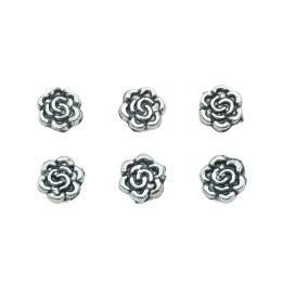 Flor 8x4mm de pewter para collar pulsera y aretes