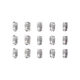 Cilindro con figura 5x3mm de pewter para collar pulsera y aretes