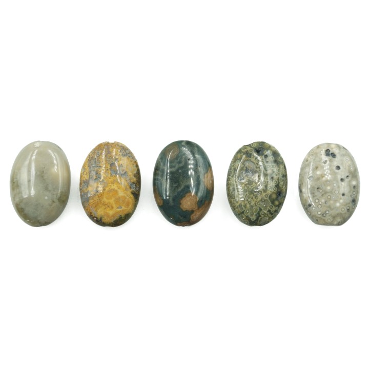 Piedra natural 10x14mm Oval Ocean Jasper