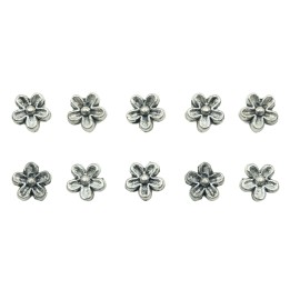 Flor 7x4mm de pewter para collar pulsera y aretes