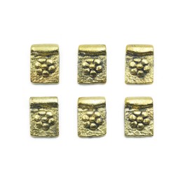 Rectangulo con figura 12x9mm de pewter para collar pulsera y aretes