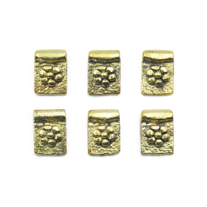 Rectangulo con figura 12x9mm de pewter para collar pulsera y aretes
