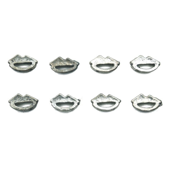Labios 9x6mm de pewter para collar pulsera y aretes