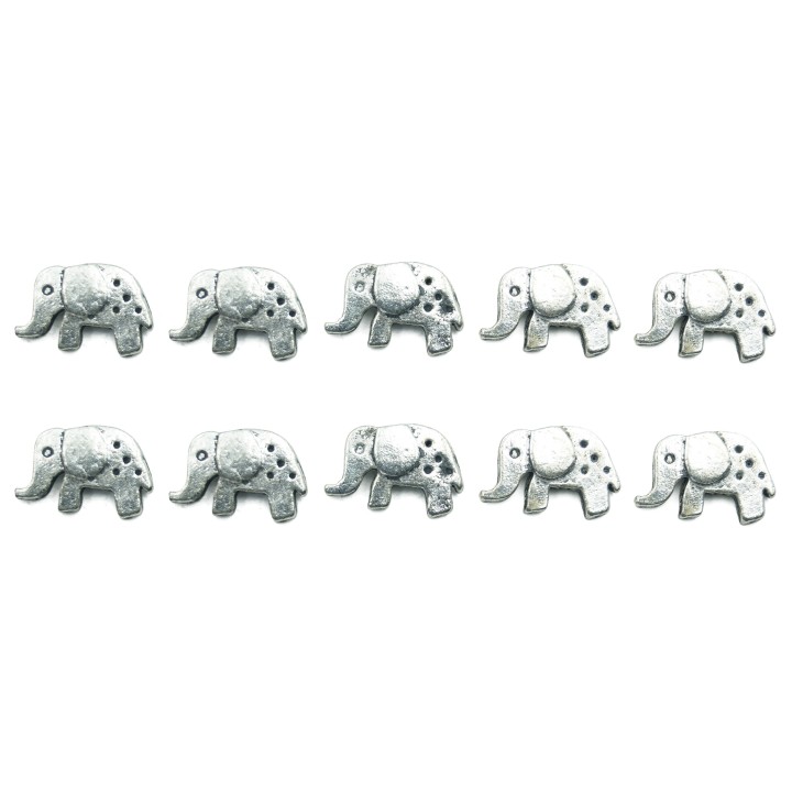 Elefante 13x9mm de pewter para collar pulsera y aretes
