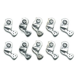 Paloma plana 14x9mm de pewter para collar pulsera y aretes