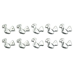 Paloma plana 7x3mm de pewter para collar pulsera y aretes