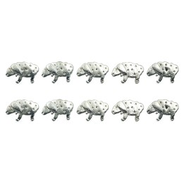 Jabali plano 9x3mm de pewter para collar pulsera y aretes