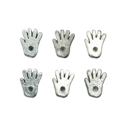 Mano plana 9x3mm de pewter para collar pulsera y aretes