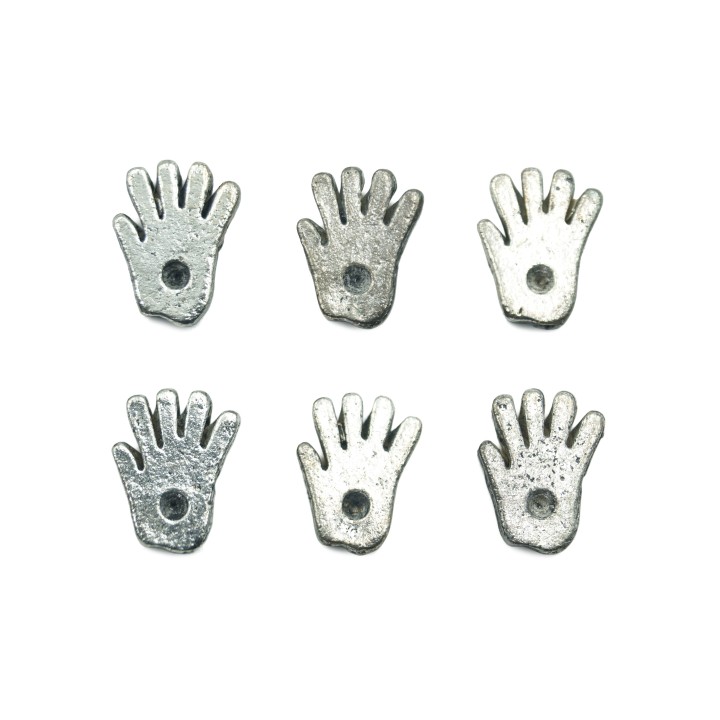 Mano plana 9x3mm de pewter para collar pulsera y aretes