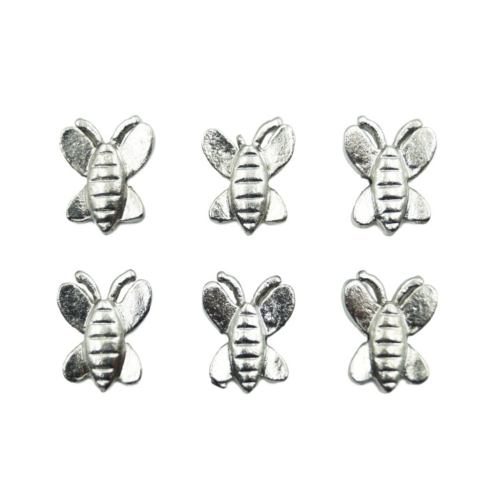 Mariposa plana 12x3mm de pewter para collar pulsera y aretes