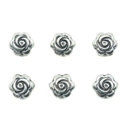 Flor 9x4mm de pewter para collar pulsera y aretes