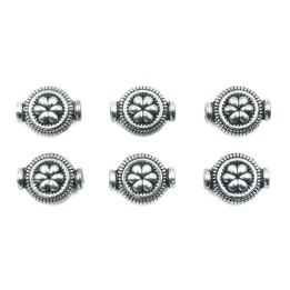 Flor 11x8mm de pewter para collar pulsera y aretes