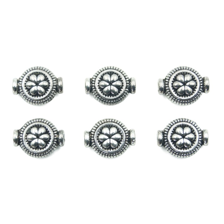 Flor 11x8mm de pewter para collar pulsera y aretes