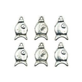 Pez con argolla 18x10mm de pewter para collar pulsera y aretes