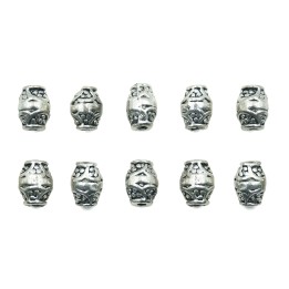 Ovoide con figura 8x6mm de pewter para collar pulsera y aretes