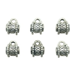 Barril con argolla 12x9mm de pewter para collar pulsera y aretes