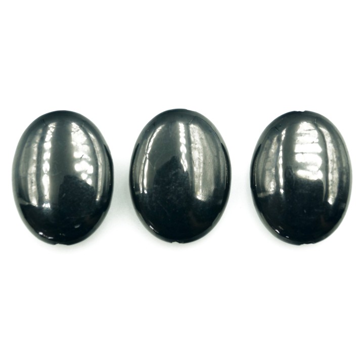 Piedra natural 13x20mm Oval Black