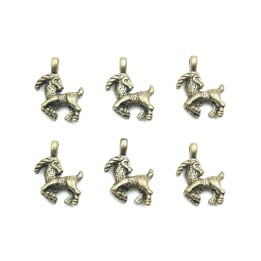 Cabra con argolla 18x12mm de pewter para collar pulsera y aretes