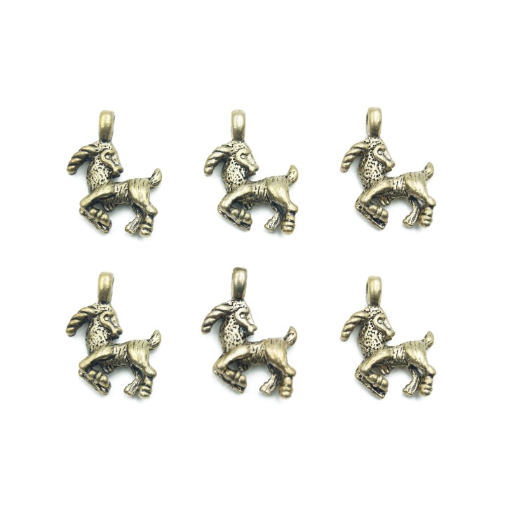 Cabra con argolla 18x12mm de pewter para collar pulsera y aretes