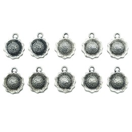 Flor con argolla 18x5mm de pewter para collar pulsera y aretes