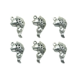 Pez con argolla 21x12mm de pewter para collar pulsera y aretes