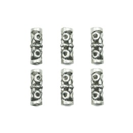 Cilindro plano 19x7mm de pewter para collar pulsera y aretes