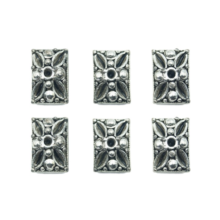 Rectangulo con figura 17x11mm de pewter para collar pulsera y aretes