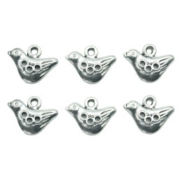Paloma con argolla 18x13mm de pewter para collar pulsera y aretes