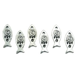 Pez con figura 21x9mm de pewter para collar pulsera y aretes
