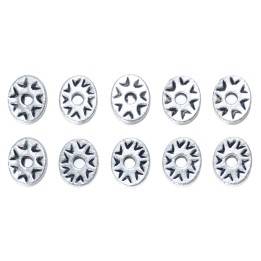 Oval con sol 12x10mm de pewter para collar pulsera y aretes