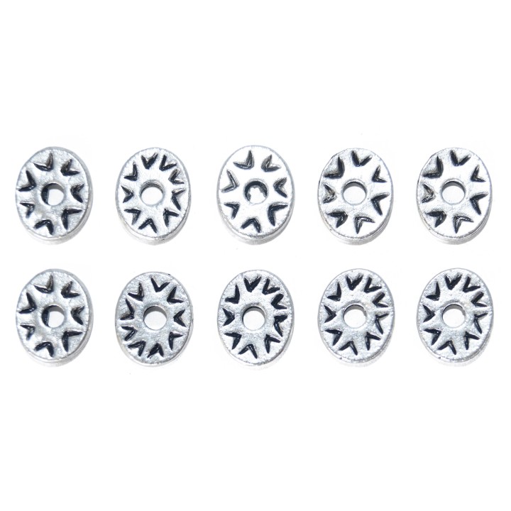 Oval con sol 12x10mm de pewter para collar pulsera y aretes