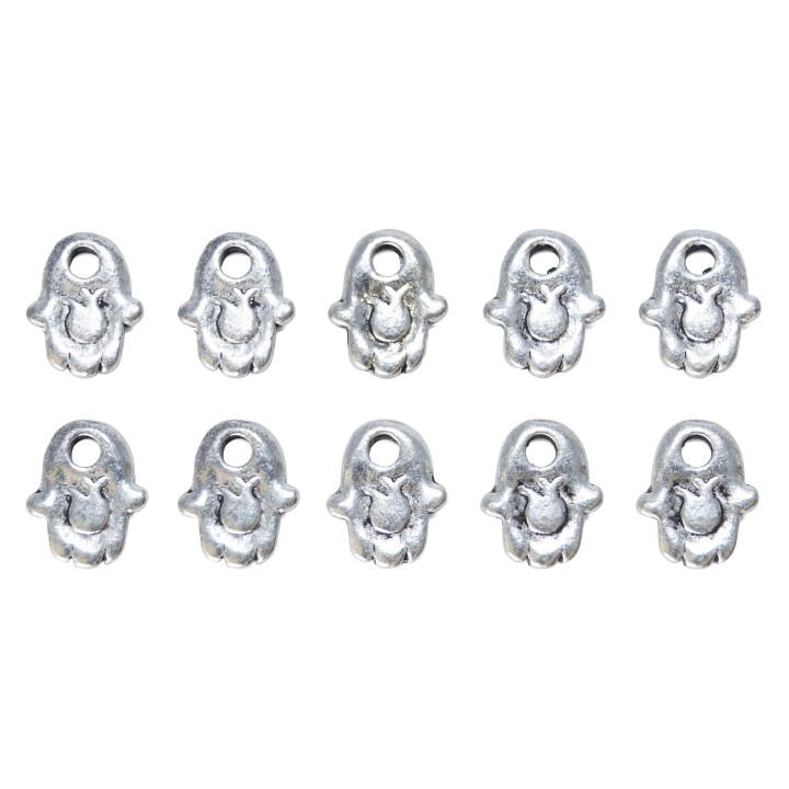 Mano con figura 12x10mm de pewter para collar pulsera y aretes