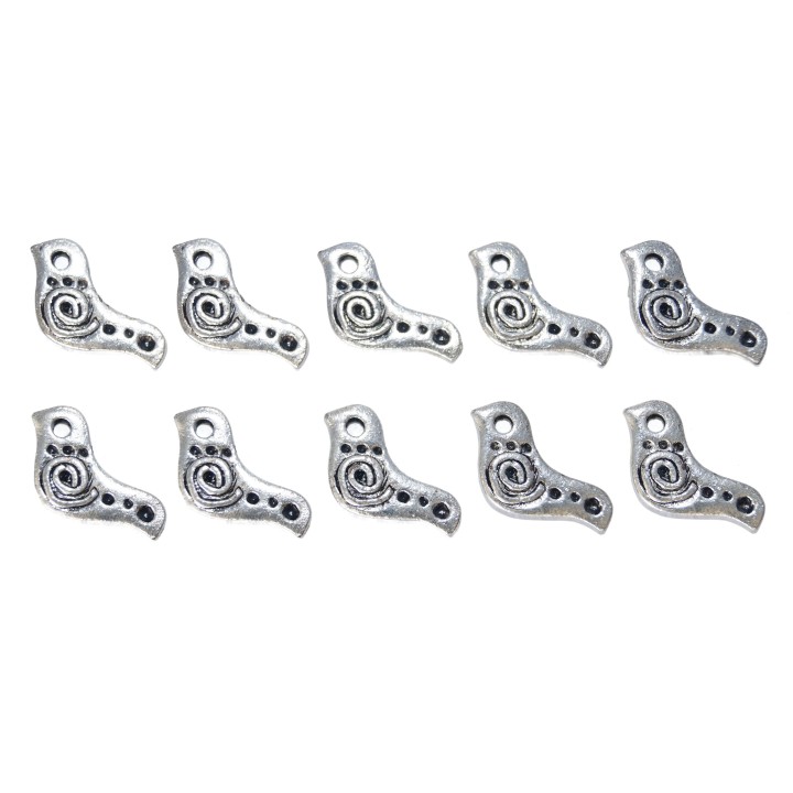 Paloma 18x9mm de pewter para collar pulsera y aretes