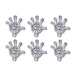 Mano con sol y argolla 25x23mm de pewter para collar pulsera y aretes