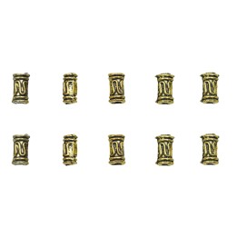 Barril grabado 7x4mm de pewter para collar pulsera y aretes