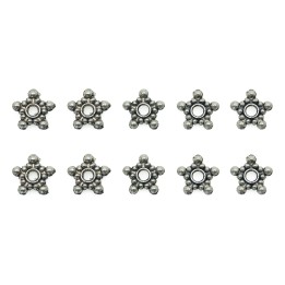 Estrella 10x3mm de pewter para collar pulsera y aretes
