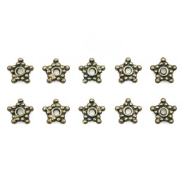 Estrella 10x3mm de pewter para collar pulsera y aretes