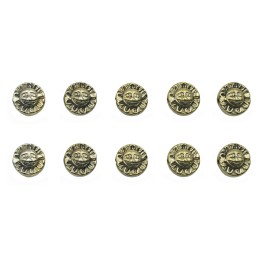 Redondo sol y luna 8mm de pewter para collar pulsera y aretes